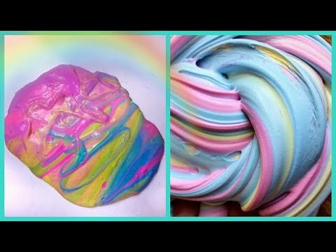 Receita Slime Arco-íris fluffly (Em português)