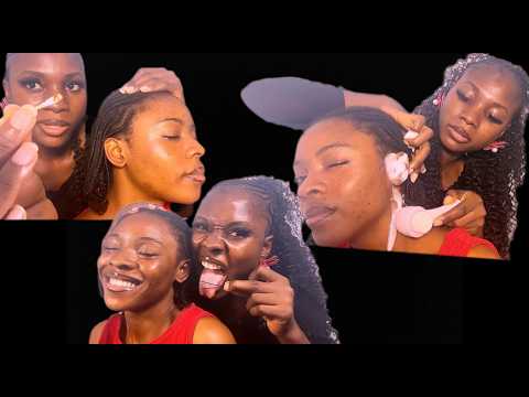 Ear Cleaning ASMR, Ear Eating Licking, Spit Paint, Kinesiology Therapy Massage Kissing You to Sleep