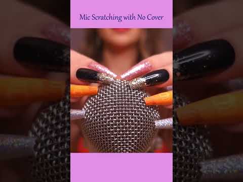 ASMR Mic Scratching without Cover ❤️ #shorts  #asmr