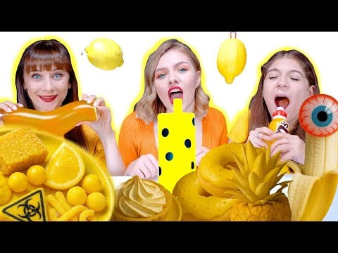 Tasty Yellow Food Challenge: ASMR Compilation You Can't Miss!