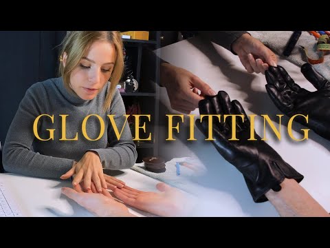 ASMR Hand Measuring and Leather Glove Fitting [ Real Person ]