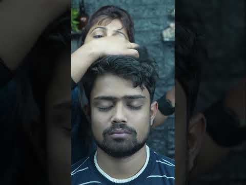 The Most Relaxing Chaitali Barber Head Massage | Rhythmic Tapping & Wet Ear Massage #shorts