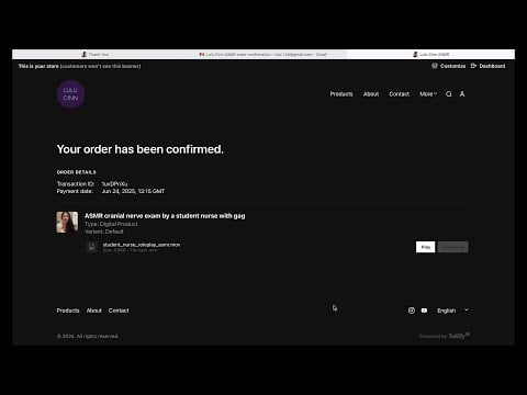 ASMR how to buy and access the video on my website