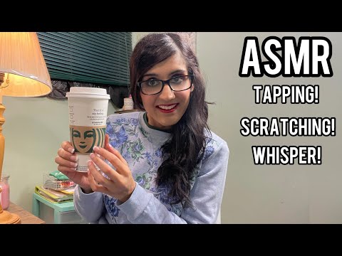 ASMR Whisper Tapping Scratching ! ( I Love Tea!)