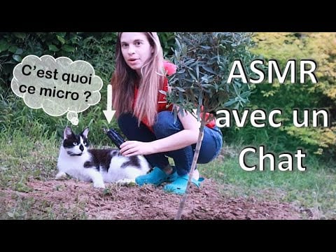 ASMR avec mon CHAT la NUIT dans le JARDIN - Détente maximale - sons de nature