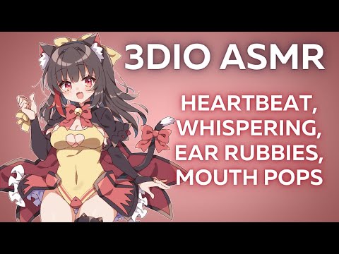 asmr stream #13 🌸 (3DIO - heartbeat, whispering, ear rubbies, mouth pops)