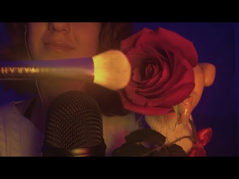 ASMR 🌹 A Soft Valentine Just for You… (Floral Brushing + Mouth Sounds)
