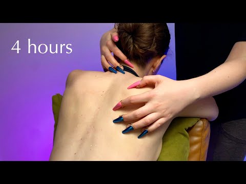 BEST ASMR BACK SCRATCHES, 4HOURS Tingles! For sleep and relaxation