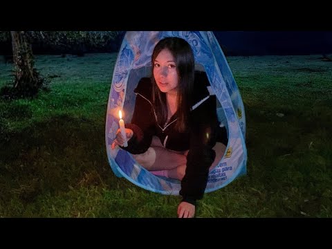 ASMR MAS EU FUI ACAMPAR NA FLORESTA