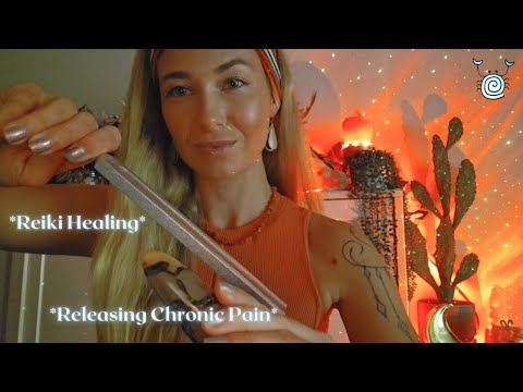 [Reiki ASMR] ~ 💖Dissolving & Releasing Chronic Pain💖 | comforting crystal energy and sound healing