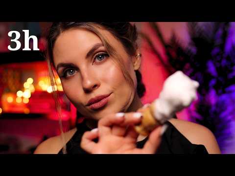 ASMR 3 Hour VIP Barbershop Roleplay | Sleep Inducing Haircut & Shave SPA | Personal Attention