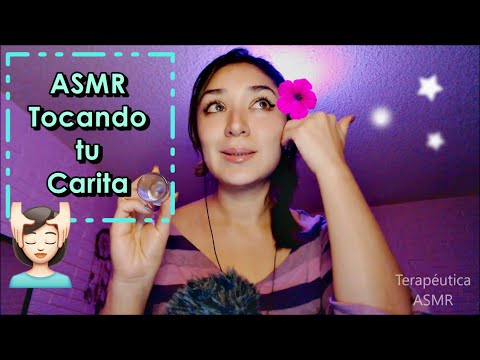 ASMR TOCANDO TU CARITA / Soft Spoken / Roleplay Español