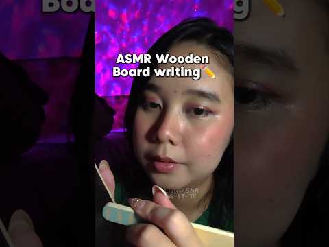 ASMR Writing on Wooden Board ✏️📝 #asmr #writing #wooden
