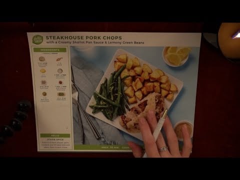[ASMR] Reading Recipes From Meal Box Cards - Whispered