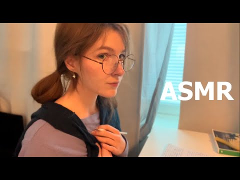 asmr girl from school  takes care of you, roleplay, soft whispering