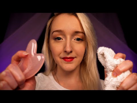 ASMR Spa Facial & Scalp Treatment, Layered Sounds, Eyebrow Plucking