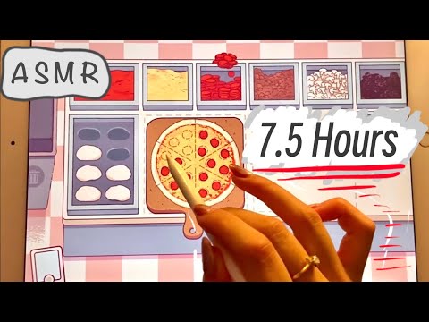 😴 iPad ASMR - Making Pizza for 7.5+ HOURS (No Ads) - Clicky Whispers