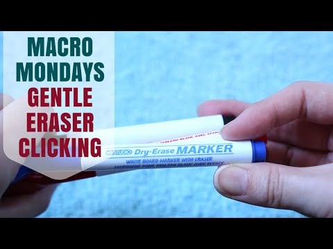 ~●○●Macro Mondays●○●~ Soft Clicking Sounds Of Erasers ASMR Trigger Tingle Booster!