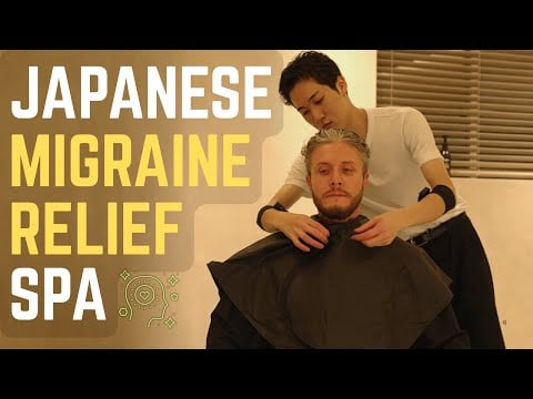 (ASMR) Caucasian Man Experiences Japanese Organic Head Spa for Migraine & Stress Relief in Tokyo