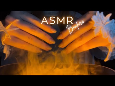 ASMR Bonfire Triggers🔥Light and Hand Movements for sleep🫶(No talking,No mouth sounds)