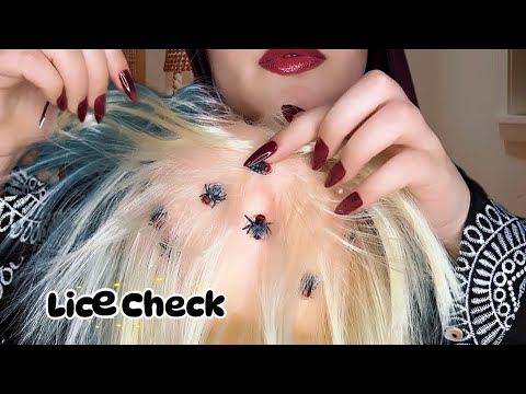 ASMR Lice Check but it feels like 2010 💆🏻‍♀️ Lot Of Mouth Sounds 💦 (no talking)