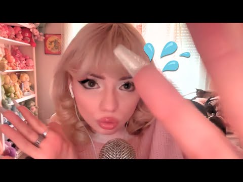 ASMR Split Painting w/ unpredictable attention (long nails too)