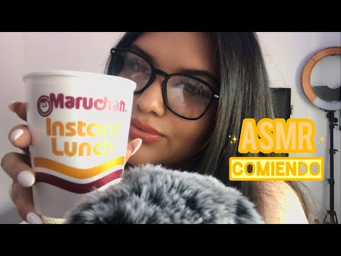 ASMR COMIENDO MARUCHAN 😋 EATING SOUNDS 💛