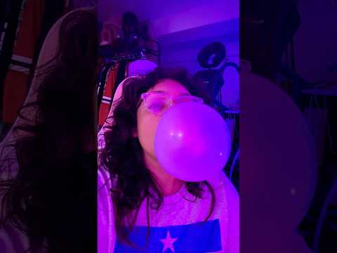 BIG BUBBLE ASMR | blowing a HUGE bubble gum chewing sounds