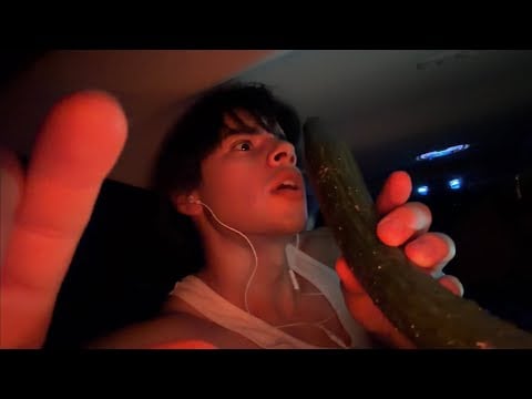 ASMR eating long english cucumber