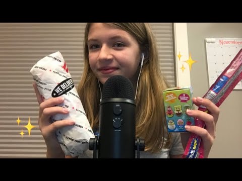 ~ASMR~ eating popular/delicious food mukbang (whisper ramble)