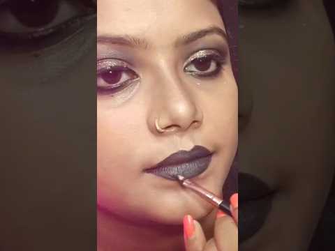 ASMR Black Makeup 🖤💄#asmr #asmrshraboni #shorts #asmrmakeup