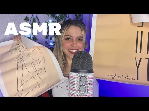 ASMR MOSTRANDO COMPRINHAS DE DECORAÇÃO PARA O ESTUDIO