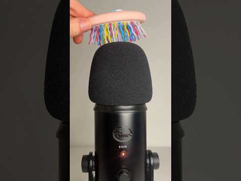Brush on mic ASMR 💤 #asmr #shorts #brushing #brush