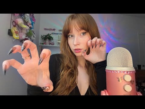 ASMR | FAST & CLICKY Long Nail Sounds, Mouth Sounds + Positive Affirmations 