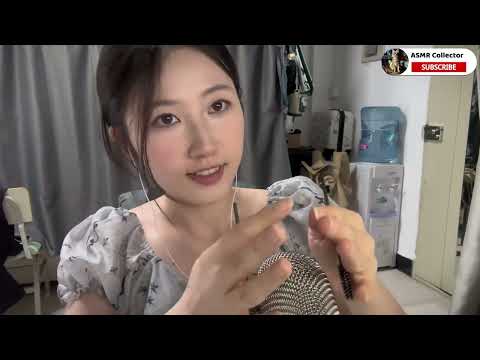 ASMR🎧｜Visual trigger | Bite the eyebrow brush lightly and poke deep into your eardrum