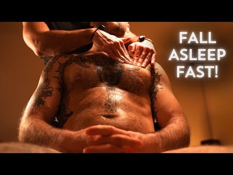 Gentle Hairy Chest ASMR Massage for Deep Sleep with Oil Sounds