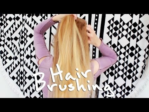 Hair brushing + head massage sounds for relaxation
