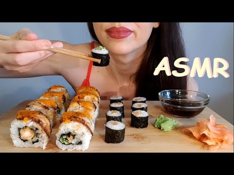 ASMR SUSHI | Eating Sounds | No Talking | Lady M. ASMR