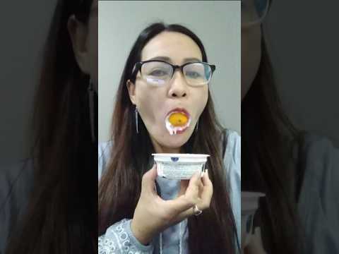 ONE TIME BITE WITH YOGURT# #everyone #food #shortsfeed #mukbang #eating #bigmouth