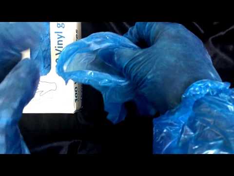 GLOVES ⏫SLEEVES⏫ LAYERING 💙 VINYL  over LATEX [[ASMR]]