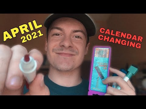 [ASMR] Changing My Calendar For April 2021 | POV | Visual ASMR