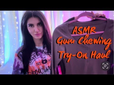 ASMR Gum Chewing 2023 Autumn Looks Temu Try Haul🎃🍁🍃🍂🛍️