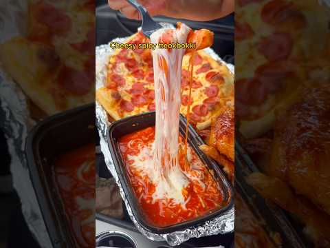 When Asian mom gets hungry and can’t wait to go home… #food #eating #chicken #pizza #cheese