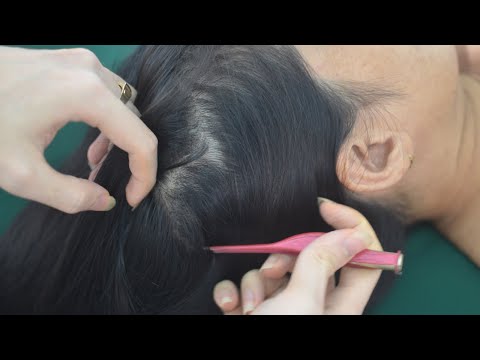 ASMR Relaxing Hair Combing, Hair Parting & Scratching Scalp, Sounds For Relaxation ( Tingly )
