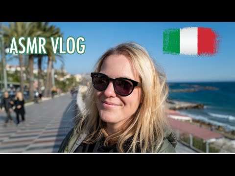 ASMR FR 🇮🇹 Vlog ASMR - 1 journée à Sanremo en Italie (chuchotement très très proche du micro)