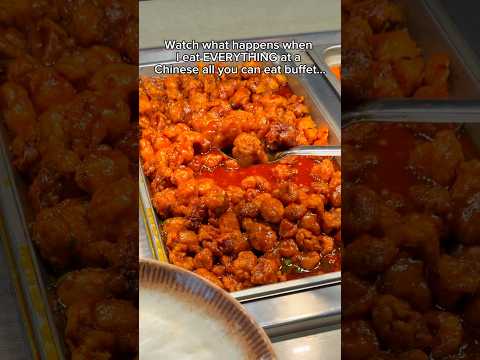 Watch what happens when I eat everything at a Chinese AYCE buffet… #food #eating #mukbang #noodles