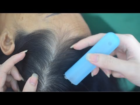 ASMR Tingling Head Scratching With Hair Sounds, Real Person Combing Hair For Relieve Stress