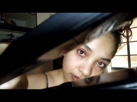 ASMR Eu passando chapinha no seu cabelo ❤ Penteei, passei protetor térmico e separei em 4 partes..