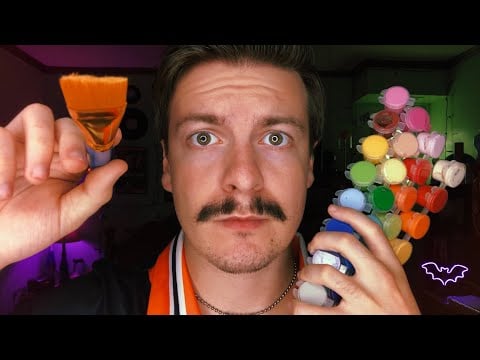[ASMR] Painting Your Face For Halloween but You Keep Changing What You Want to Be | Visual ASMR