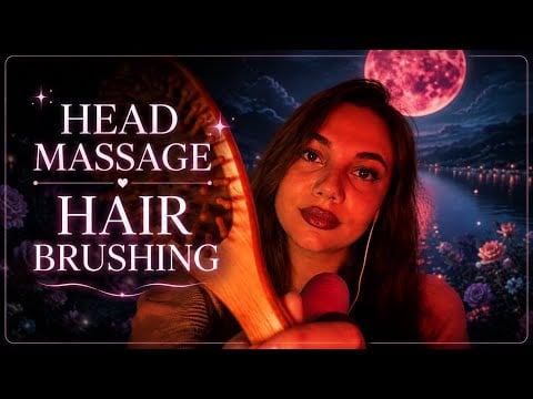 Saç daramaq və baş masajı ASMR Head massage | Hair brushing 🪮 No talking 